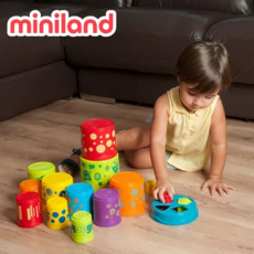 Miniland 莫奇形狀配對疊疊積木杯 Set 11, 1組