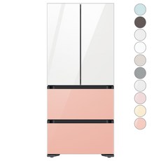 [색상선택형] 삼성전자 비스포크 김치플러스 키친핏 4도어 냉장고 420L 방문설치, 글램