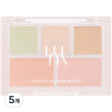  루나 컨실 블렌더 팔레트 컨실러 6g, 그린 + 바닐라 + 베이지 + 미디움 피치 + 퓨어 브라이트, 5개 