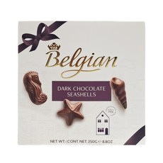 THE Belgian 白儷人 比利時經典貝殼夾心黑巧克力禮盒 250g, 1組