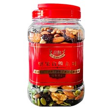 品鮮生活 六皇食鑽無調味綜合堅果, 多種堅果, 大容量包裝, 原味封存, 600g, 1桶