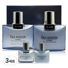 ISA KNOX 伊莎諾絲 男士兩件套, 須後水 125ml + 乳液 125ml + 須後水 35ml + 乳液 35ml, 3組