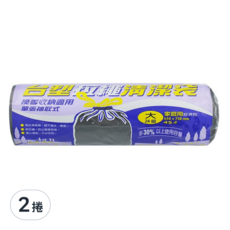 台塑 家庭用拉繩清潔袋，45L 大 24張/經濟包，黑色, 2捲