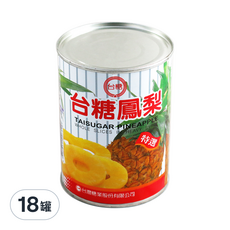 台糖 鳳梨, 特選糖水鳳梨, 565g, 18罐