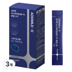 애드마일스 인지력 포스파티딜세린 PS 분말스틱 15p, 3개, 30g