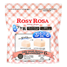 ROSY ROSA 果凍感低敏粉撲 6入, 五角形, 不含乳膠, 敏感肌也適用, 五角形N, 1包
