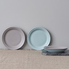 보울보울 볼볼빈티지 디저트플레이트 19cm 애쉬그레이 2p + 스카이블루 2p, 1세트, 단품