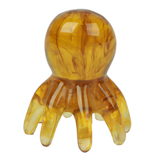 ADUNE章魚頭皮刮痧頭皮指壓按摩器, 1個, 棕色