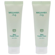 MIGUHARA 嬰兒爽身粉霜, 2個, 120ml