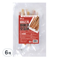 리프레쉬 바베큐 오징어 스틱, 100g, 6개