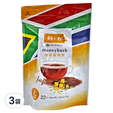 鮮一杯 南非蜜樹茶, 22入 無咖啡因 低單寧酸, 22包, 3袋