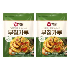 CJ BEKSUL 白雪 從5種自然中獲得的材料煎餅粉, 1kg, 2個