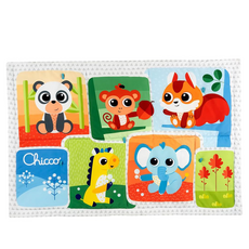 CHICCO 魔法森林動物遊戲趴墊, XXL 特大號, 附玩具掛環, 方便收納, 0個月以上適用, CEL113520, 135 x 90 x 2cm