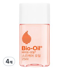 바이오오일 스킨케어 오일 장미향, 4개, 25ml