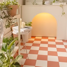 Im Home Living Easy Dot室內裝飾瓷磚, 36個, 白色+珊瑚色