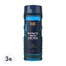 PONPON 澎澎 MAN 男性私密專洗液, 有效抑菌消臭，抗菌調理，溫和清潔, 300g, 3瓶