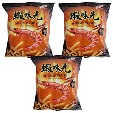 裕榮食品 蝦味先 麻辣口味, 55公克, 非油炸, 55g, 3包