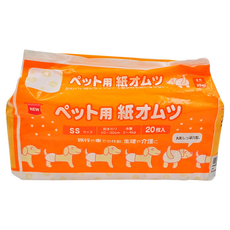 inuneru 狗兒爽 寵物尿褲 犬貓用 SS號 20片入, SS(20~30cm 體重2~4kg), 20片, 1包