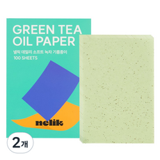 넬릭 데일리 소프트 녹차 기름종이, 2개, 100개입