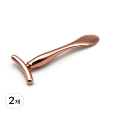 생각나래 스킨 케어 아이 마사지 스푼 T자형, 로즈골드,