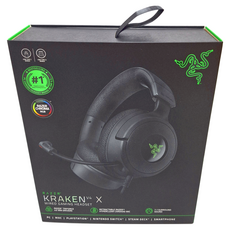 Razer 雷蛇 北海巨妖耳機麥 KRAKEN V4X，可伸縮式心形指向麥克風，TYPE C和TYPE A接口，Razer Chroma™炫彩燈效, 黑色