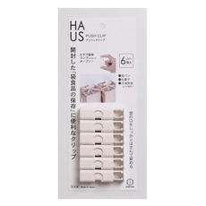 HAUS 按壓式封口夾，食物保鮮夾，6個裝, 1組