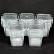 어반플레어 사각 투명용기 400ml 10×7.5×7cm, 50개, 1세트