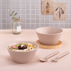 Ahtty home All The Plate麵碗, 2個, 淺褐色