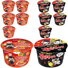 삼양 쫄볶이 불닭볶음면 120g x 6p + 불닭볶음면 105g x 6p, 12개