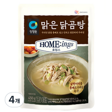 대상 청정원 호밍스 맑은 닭곰탕, 450g, 4개