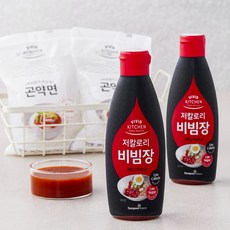 비비드키친 저칼로리 비빔장 280g x 2개 + 곤약면 200g x 2개 세트, 1세트
