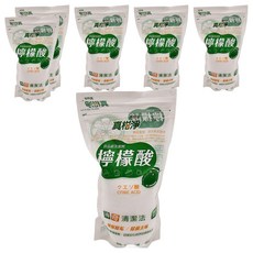 真柑淨 檸檬酸補充包, 400g, 6包入-天然檸檬酸清潔劑，有效去除水垢、異味，讓廚房煥然一新, 6包