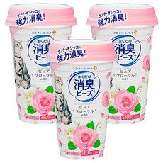 unicharm 清新消臭貓盆消臭粒 純淨花香, 450ml, 3個