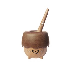 MOTHER'S CORN 木製松果吹泡泡器, 單圈出泡, FDA材質, 防溢出, 盲盒設計, 37475, 1組