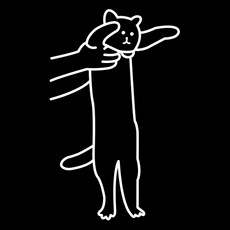 민트 고양이 포인트 스티커 고양이D, 화이트