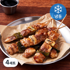 푸드장 숯불닭꼬치 닭산적 200g + 데리야끼 소스 30g 세트 (냉동), 4세트