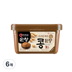 청정원 구수한 메주 콩된장, 900g, 6개