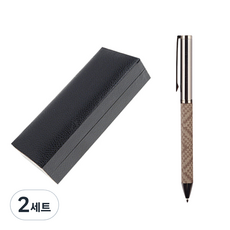 꼼꼬미 스네이크 패턴 펜 1.0mm, 다이아(볼펜), 단일색상(케이스), 2세트