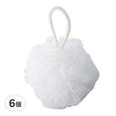 MUJI 無印良品 泡立網浴球 大, 單一顏色, 6個