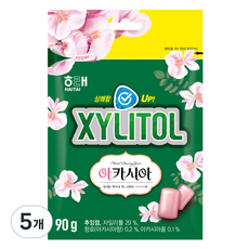 해태제과 자일리톨 아카시아 껌, 90g, 5개