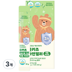 Janginjungsin 孩童鋅補充果凍條 蘋果奇異果口味 15條入, 3盒, 300g