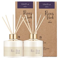 살림백서 라이스 앤 허브 디퓨저, 화이트머스크, 200ml, 4개