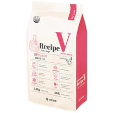 유한양행 Recipe V 고양이 연령별 맞춤식사료, 어덜트, 1.2kg, 1개