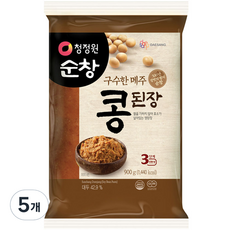 대상 청정원 순창 콩된장, 5개, 900g