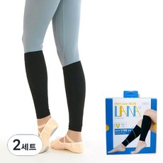 라나핏 의료기기 압박밴드 종아리형 블랙 2p, 2세트, 종아리/무릎형 2세트, 종아리/무릎형