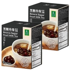 歐可茶葉 黑糖珍珠紅茶拿鐵, 慢火炒焙黑糖香 紐西蘭奶粉 Q彈珍珠 三合一沖泡包, 72g, 5包, 2盒