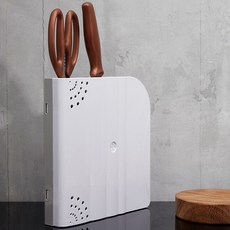 싱크대 칼꽂이 부착형, 1개, 화이트 + 그레이 1개, 화이트 + 그레이