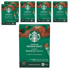 스타벅스 미디엄 로스트 아메리카노 스틱 원두커피믹스, 1.1g, 10개입, 6개