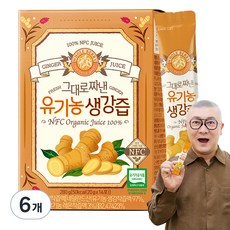 홀베리 그대로짜낸 유기농 생강즙 14p, 280g, 6개