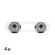 aguard Smile Wink 透明對開櫃安全扣 2入, 避免孩子誤開櫃子受傷, 整體透明, 無色無圖更美觀, 適用拉門櫥櫃, 4個